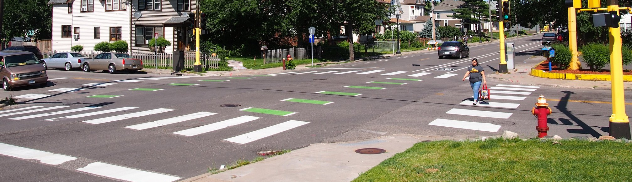 Marked crosswalk