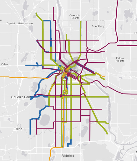 Map of Transit Priority Projects